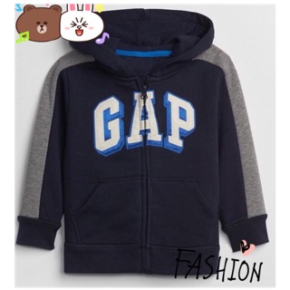 GAP男童厚棉logo刷毛連帽外套 4y