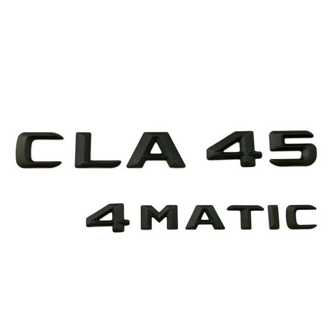 Benz 賓士 尖型 13-16 CLA45 4MATIC 消光黑 霧面黑  後箱 字體 字貼 標誌 高度23mm