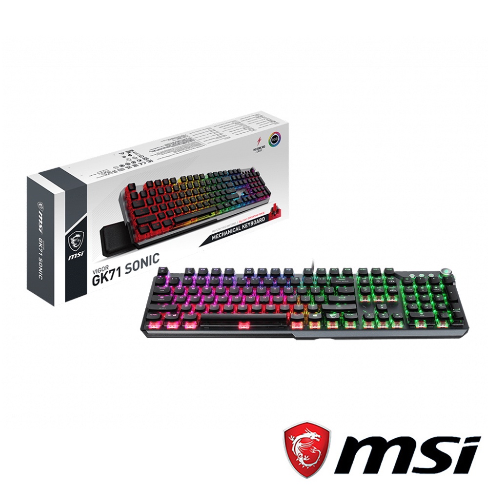 MSI微星  VIGOR GK71 SONIC TC 機械式電競鍵盤 紅軸 RGB 電競鍵盤 機械式鍵盤 MSI27