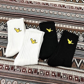 Mark Gonzales 小飛人 刺繡 毛巾底 中筒襪 長襪