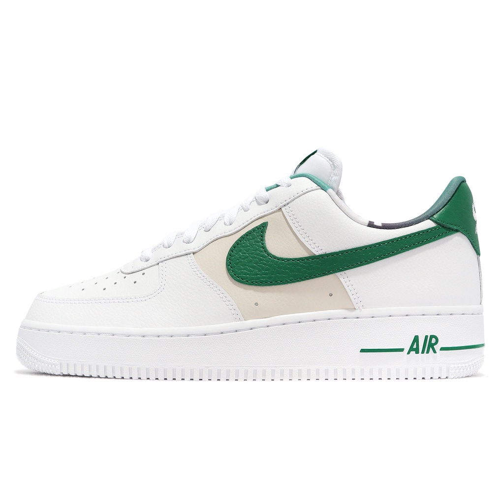 Nike 休閒鞋 Air Force 1 07 LV8 EMB 白 綠 男鞋 AF1 【ACS】 DM0109-100