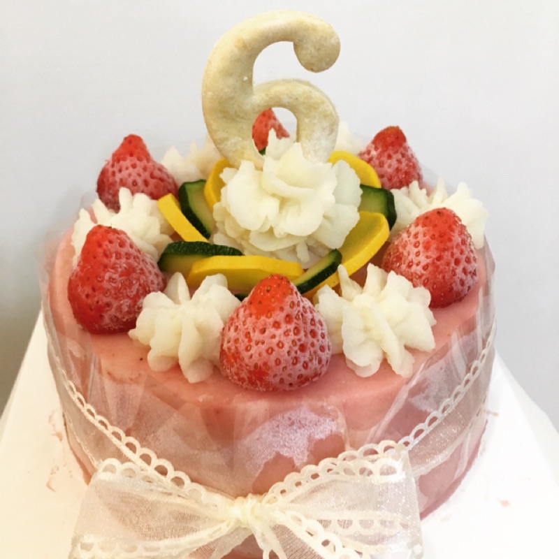 犬貓蛋糕-6吋草莓雞肉蛋糕