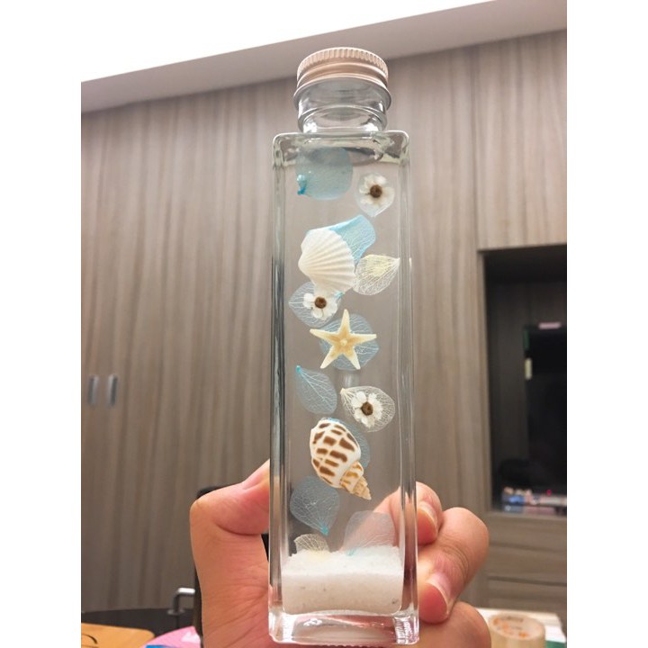 浮游花浮油花浮游花瓶浮游花罐浮游花玻璃罐乾燥花永生花生日禮物貝殼沙灘海星植物標本 蝦皮購物