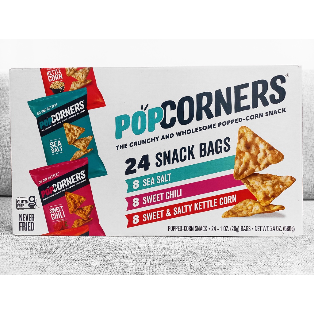 超取限1箱 -MiNiEi 現貨- Costco 好市多 Popcorners 爆米花脆片多寶箱 28公克 X 24入