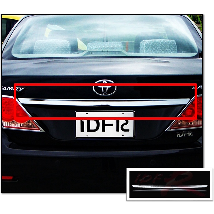 圓夢工廠 Toyota Camry 2006~2012 鍍鉻 後車箱飾條 後行李箱飾條 尾門把手貼 車牌上飾條