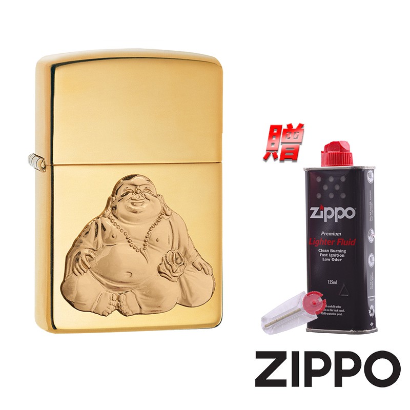 ZIPPO 彌勒佛防風打火機 29626 贈小油打火石 福氣 喜氣 銅材質 幸運 招財 財源廣進 財運奔騰 終身保固