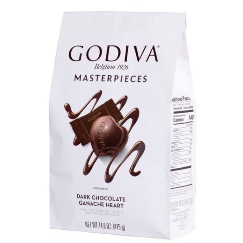 Godiva 心型巧克力 421g大容量 袋裝巧克力 黑巧克力 代購 Costco 好市多