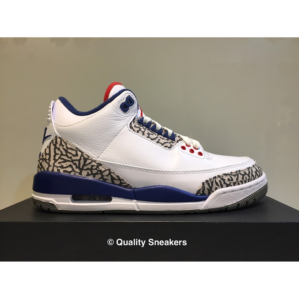 Quality Sneakers - Jordan 3 Retro OG True Blue 白藍紅 老屁股