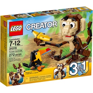 【台中翔智積木】LEGO 樂高 CREATOR 系列 三合一 31019 森林動物 猴子 鳥 香蕉