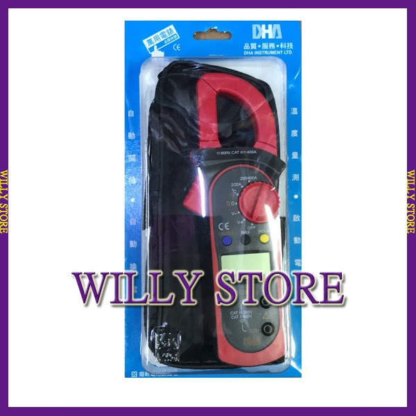 【WILLY STORE】DHA CM-312A+ 數位液晶電流鉤錶(勾表) 防震耐摔 自動關機 自動換檔 附攜帶收納套