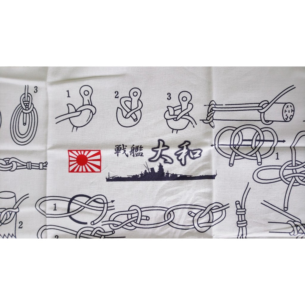 【沖田屋 和裝本鋪】日本神社系列--(全新)劍道頭巾、手拭巾，表框巾(海軍繩結)