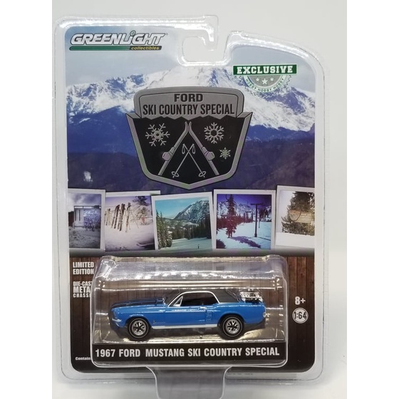 Greenlight 1/64 1967 Ford Mustang Ski Country Special - Blue