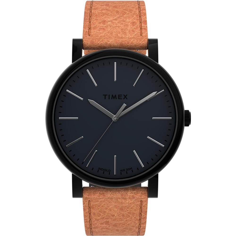 【TIMEX】天美時 復刻系列 簡約手錶  ( 黑/橘 TXTW2U05800)