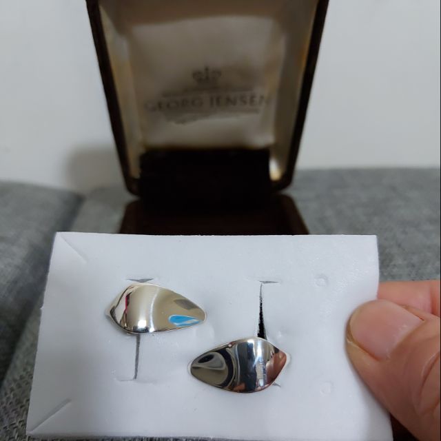 925銀耳環，夾式， georg jensen