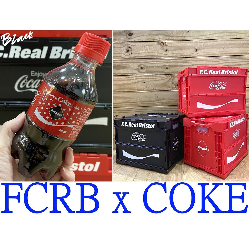 BLACK全新F.C.R.B x可口可樂COCA-COLA收納盒FCRB COKE 摺疊箱CONTAINER(黑or紅)