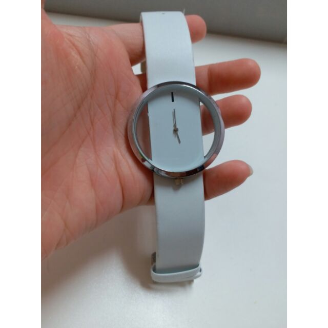全新 白色簡約皮革手錶 女用錶 女手錶