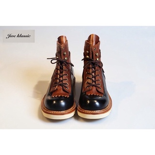 Jwe Klassic阿美咔嘰復古工裝馬汀靴 真皮手工機車騎士靴