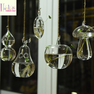☆[Hankaro]☆ 簡約透明造型玻璃吊飾花器系列 (批發另洽)