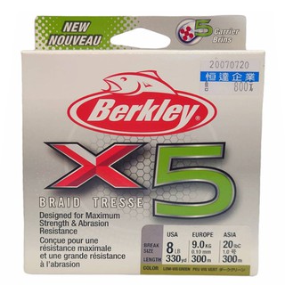 《Berkley》X5 五股編織PE線 五股 布線 300M 中壢鴻海釣具館