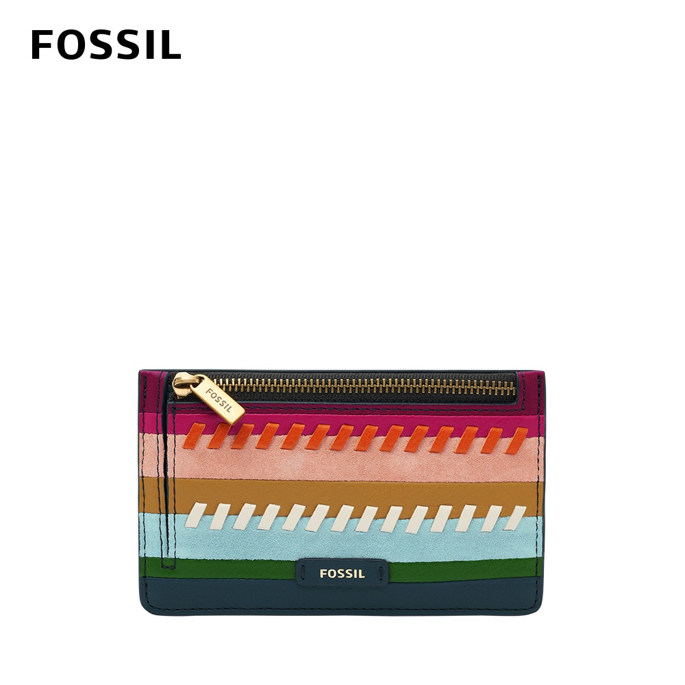 FOSSIL Logan 真皮卡片零錢包-撞色 SL6488186