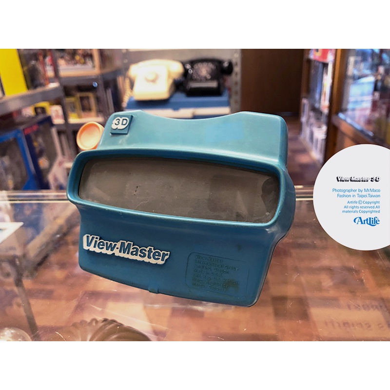 Artlife ㊁ 3D View Master VINTAGE 80S BLUE 幻燈片 藍色 經典機