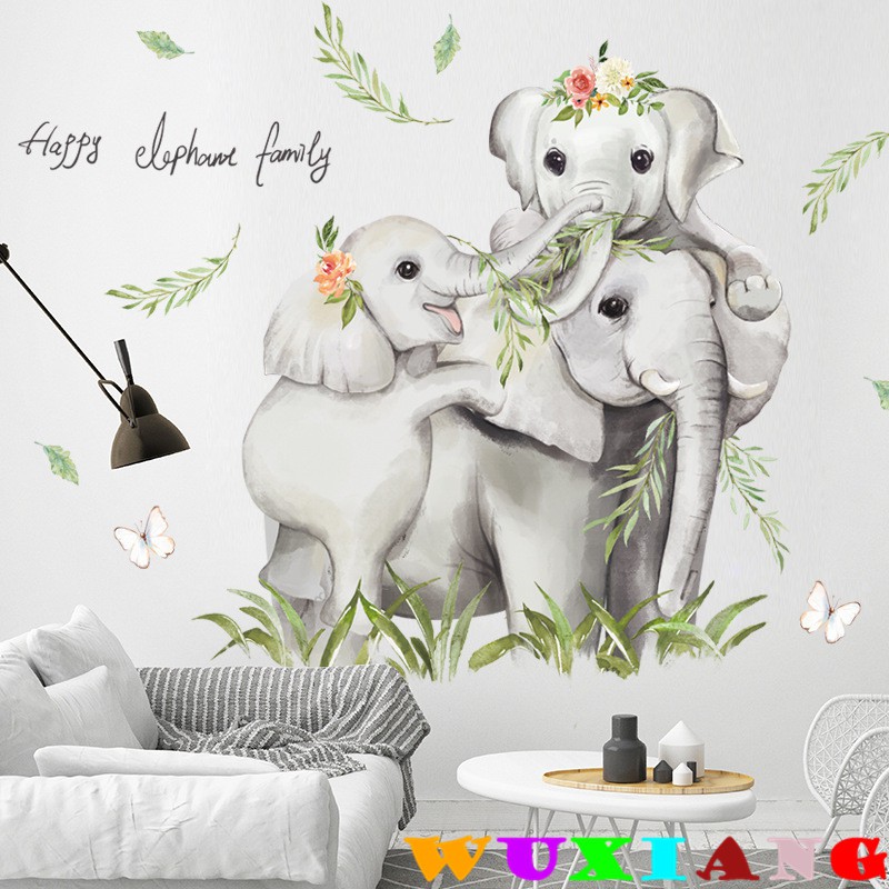 五象設計 居家裝飾 壁貼 墻貼 大象 兒童房裝飾