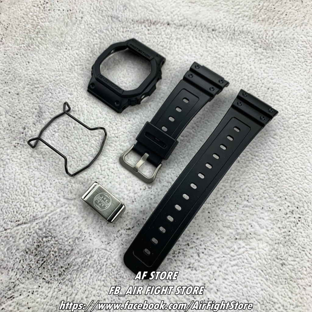 AF Store* CASIO G-SHOCK DW-5600 系列 原廠 錶殼 錶帶 橡膠 消光黑 保護桿 不鏽鋼
