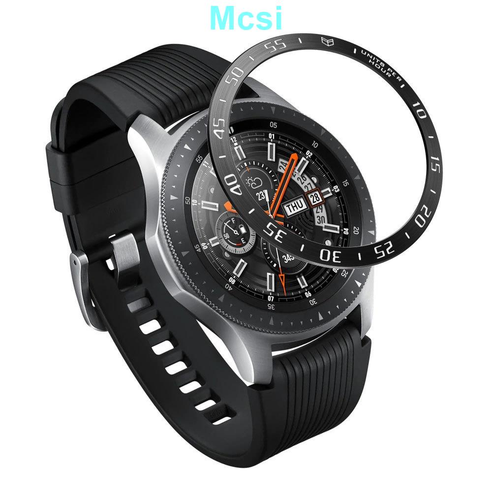 【Mcsi】適用於三星Gear S3 frontier/ galaxy watch 46mm刻度金屬表圈 刻度保護圈錶殼