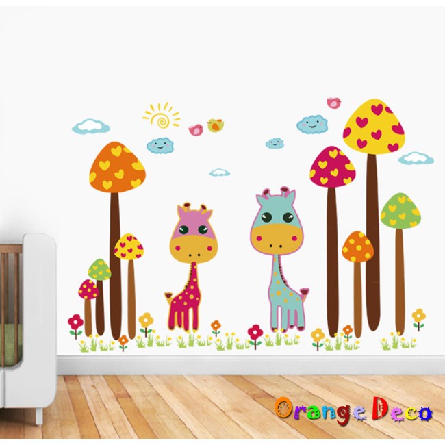 【橘果設計】動物 壁貼 牆貼 壁紙 DIY組合裝飾佈置