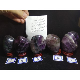 天然彩色螢石蛋手把件把玩冷翡翠水晶球原礦原石蛋擺件送球座軟水晶、七彩寶石、彩虹寶石