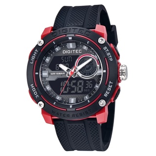 DIGITEC 數碼科技 清楚圓屏運動雙顯電子錶 游泳防水 運動手錶 100M防水 夜光 日期 星期顯示 男錶女錶