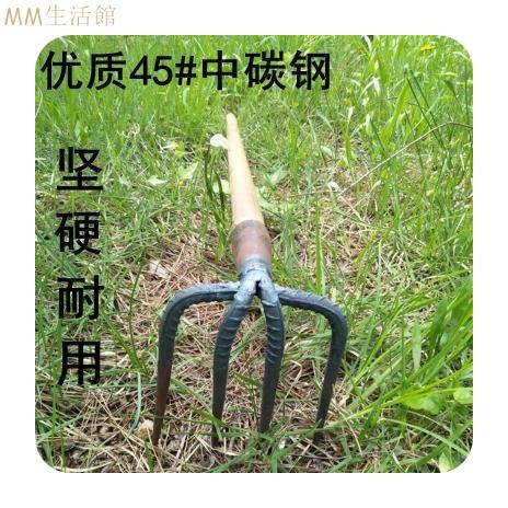 小鋤頭農用鐵釘耙工具鋼農田鋤頭田園耙子四齒耙農用工具翻地整地 蝦皮購物