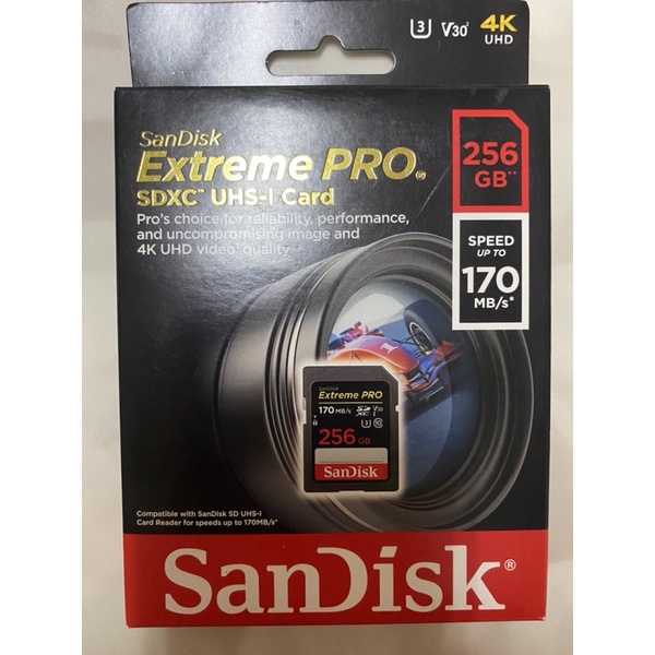 SanDisk Extreme Pro SDXC UHS-I(V30) 256GB 記憶卡(公司貨) 170MB/s
