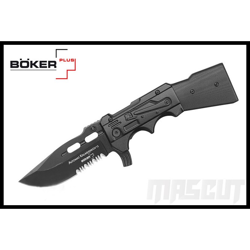 【原型軍品】全新 II BOKER AK-15 造型折疊刀 收藏刀 黑色