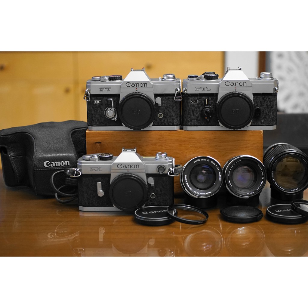 Canon FX FT FTb 機械單眼底片機+加購 FL 50mm F1.4 35mm F2.5 FD 135m SC