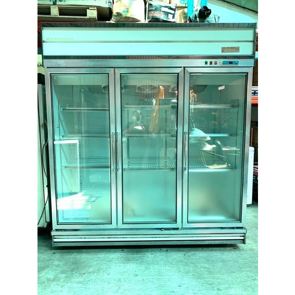 三門冷藏透明展示冰箱220v $18000 尺寸：182-83-205