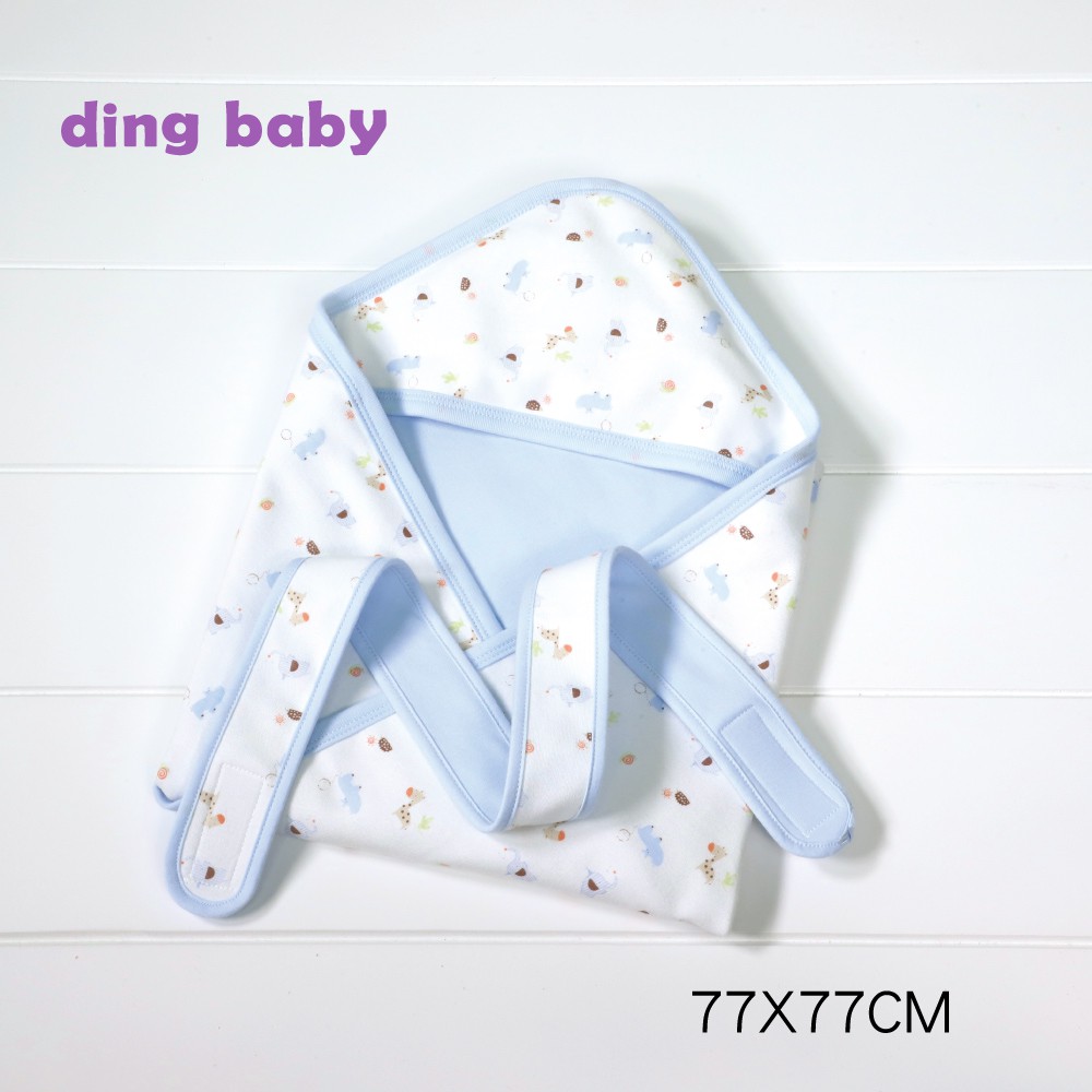 【ding baby】MIT台灣製 繽紛樂園純棉四季包巾-藍 C-925934-B0