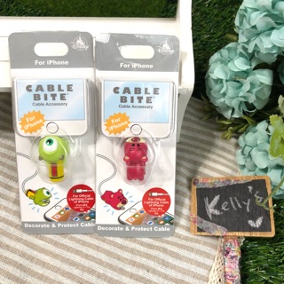 ♥️現貨♥️迪士尼商店直送 iphone充電線咬咬保護套 大眼仔 草莓熊🍓