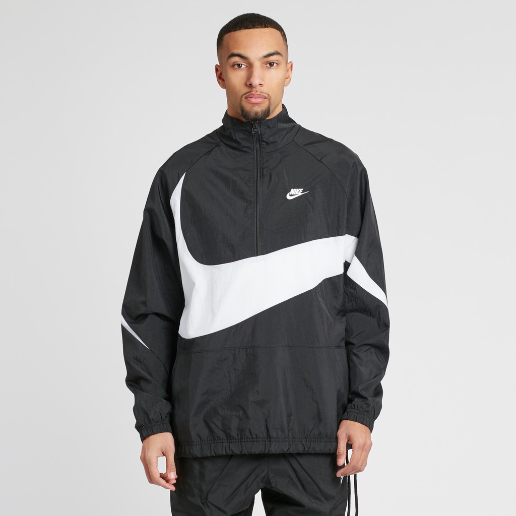 nike swoosh woven halfzip