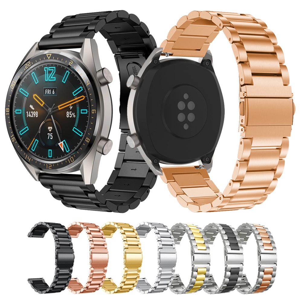 華為手錶帶 Huawei Watch GT2 Pro 金屬錶帶 三株錶帶 GT 2 46mm 42mm 不鏽鋼錶帶