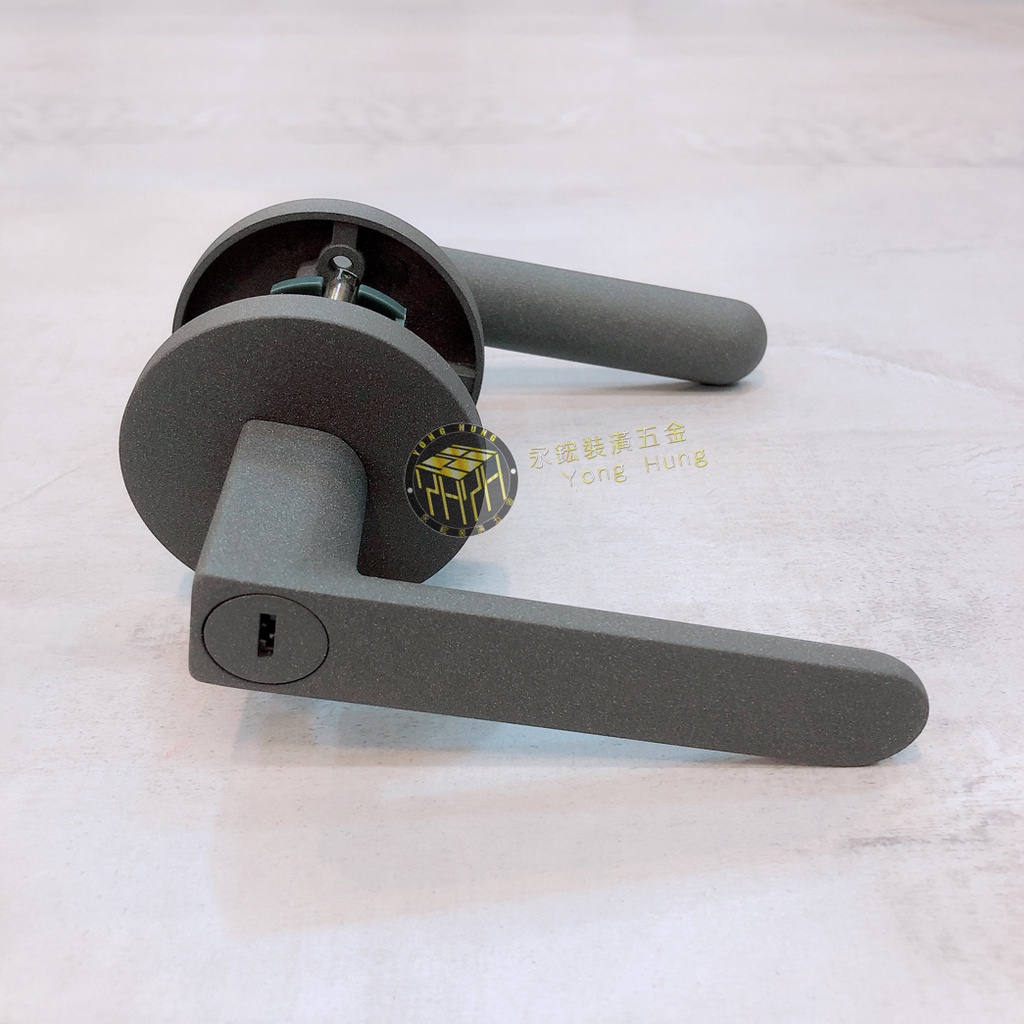 日本BONCO品牌水平把手 房間把手用鎖 附鑰匙 礦力灰 奈米塗層 圓盤 磨砂手感