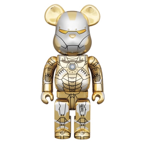 BE@RBRICK bearbrick 空山基鋼鐵人 2代1000% SORAYAMA IRONMAN 庫柏力克熊 公仔