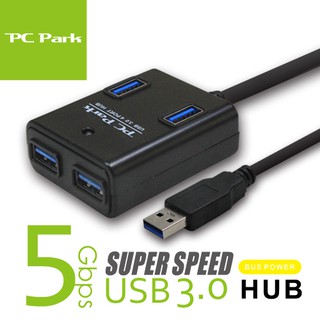 PC Park U3H342 USB HUB USB3.0集線器 4埠 4孔 黑色