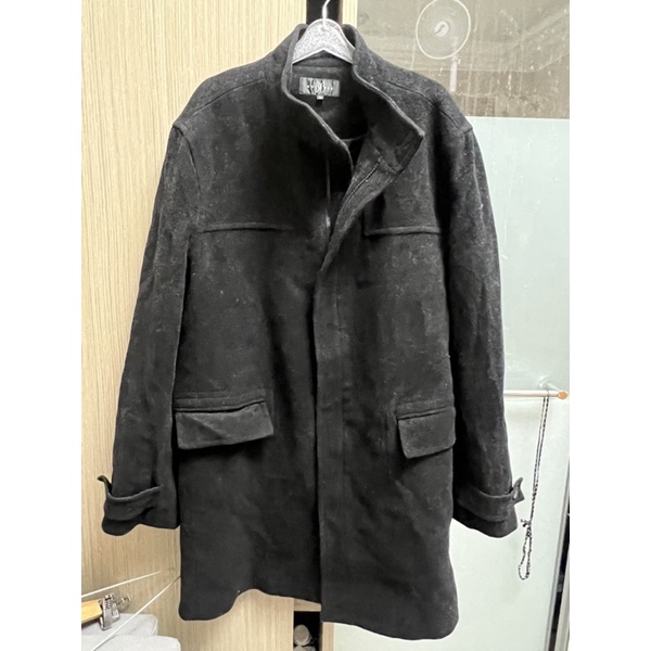 出價就賣-專櫃BYB-BYTHREE毛料雙頭拉鍊大衣外套。L(可穿到2XL)二手。出價就賣