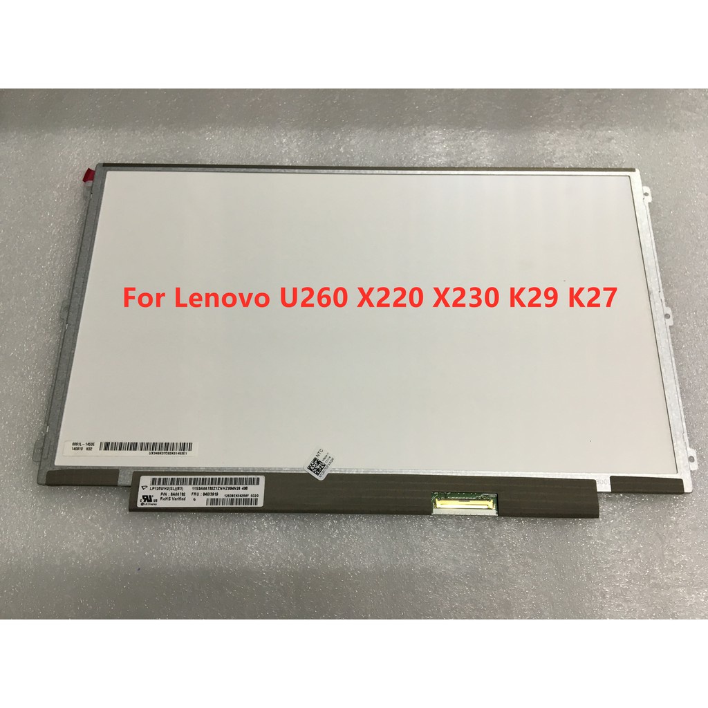 LENOVO 適用於聯想 U260 K27 X230 X220 X220i X220T X201T 筆記本電腦液晶屏顯示