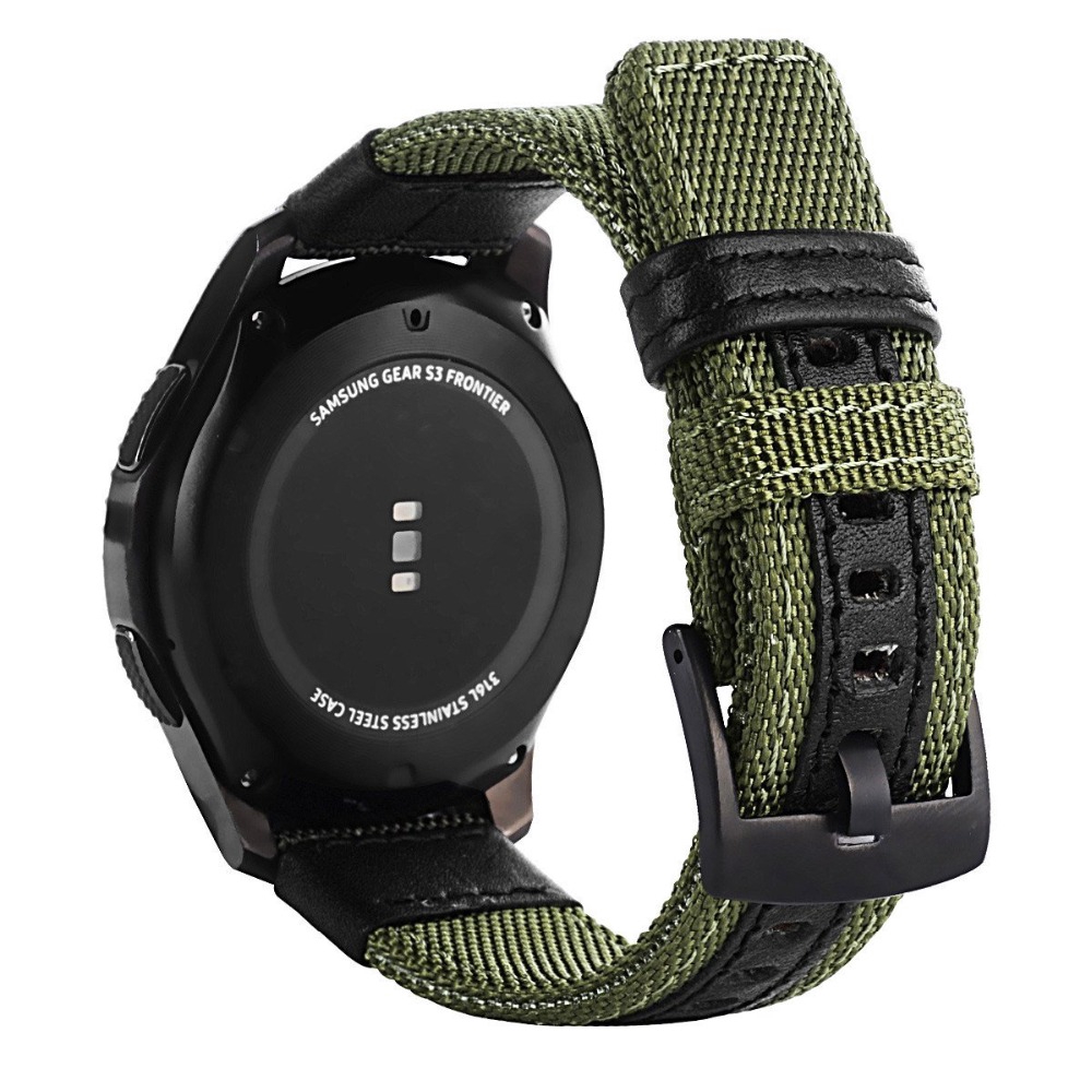 適用於三星Gear S3 時尚運動編織尼龍錶帶 快速輕鬆調節經典22mm