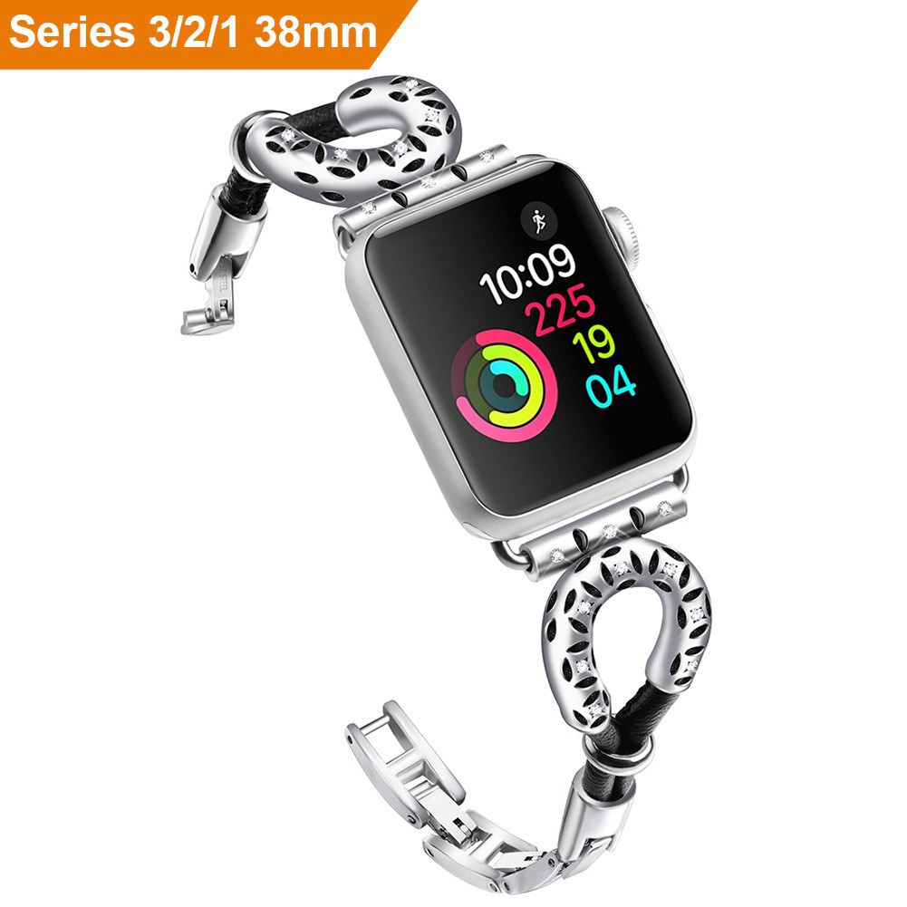 蘋果Apple Watch不鏽鋼金屬表帶 蘋果手表表帶iwatch4/3/2個性U型細金屬 蘋果手表表帶金屬復古個性錶帶