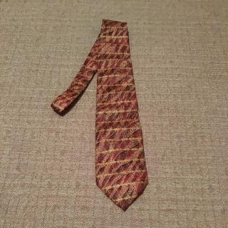 古著 義大利 Pura Seta 金條印花 絲質領帶 寬版領帶 古著領帶 領帶 型男必備 ❤ooh.lala❤
