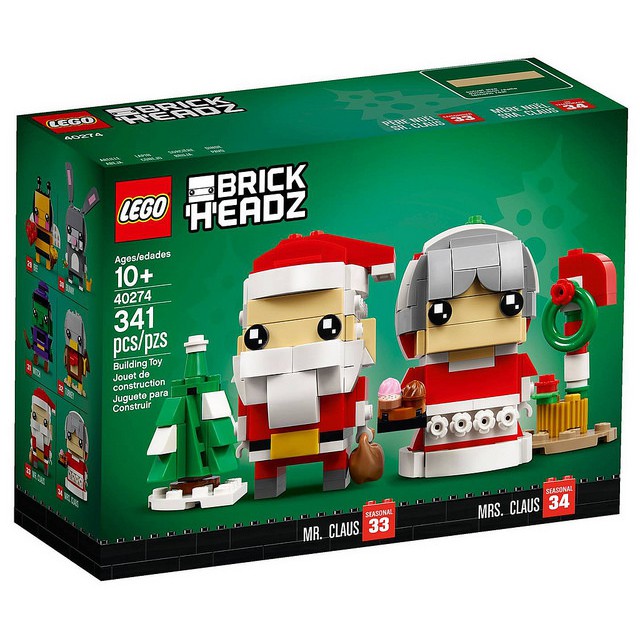 ［想樂］全新 樂高 Lego 40274 Brickheadz 聖誕老公公 聖誕老婆婆