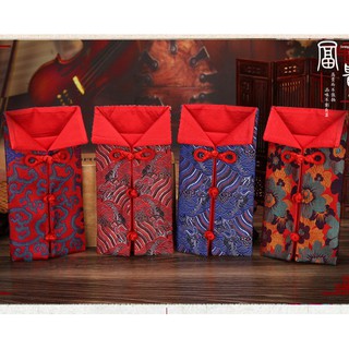 2022 台灣現貨 針織紅包袋 壓歲錢 新年 春節 創意紅包袋 中國風 刺繡紅包袋 布紅包 中國結 過年 GOZ0254